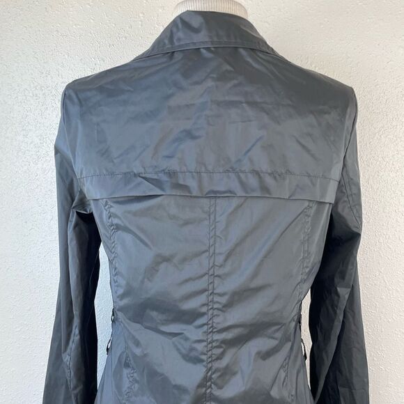 ANORAK Double Breasted Black Rain Jacket Size M EUC - Picture 4 of 8